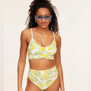 Adore Me Lemon Print Ladies Swimsuit and Tank